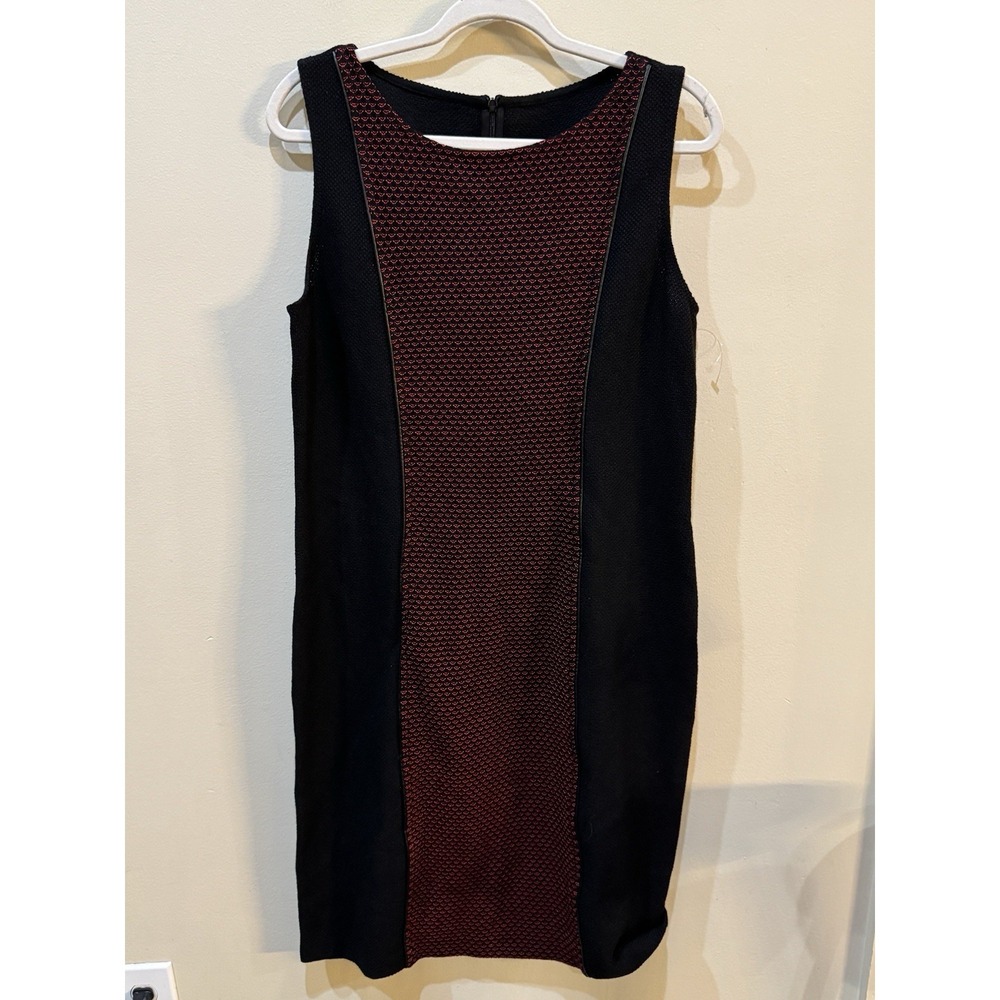 St. John‎ Collection Dress Women's size 12 Red tweed knit sheath - Picture 2 of 7